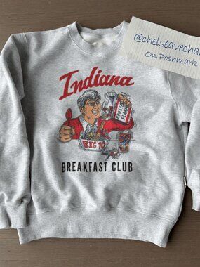 Vintage 90s Indiana Hoosiers Basketball Sweatshirt, NCAA iuhoosiers Shirt Tee